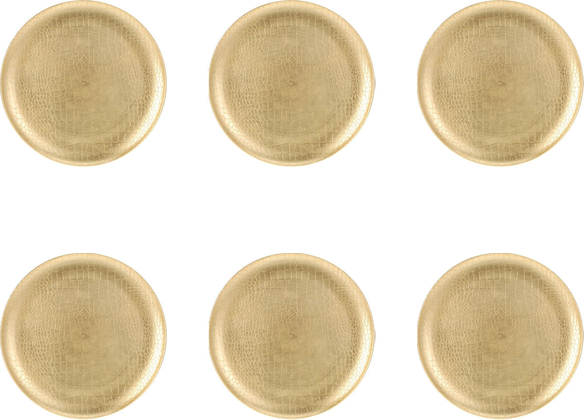 OFFERTA 6 PZ SOTTOPIATTO 33CM CRACKLE ORO