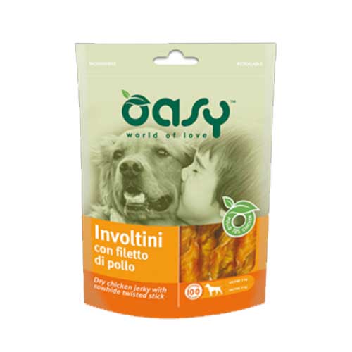 OASY SNACK 100GR INVOLTINI FILETTO POLLO