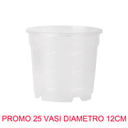 25 VASI PER ORCHIDEE Ø12CM TRASPARENTI