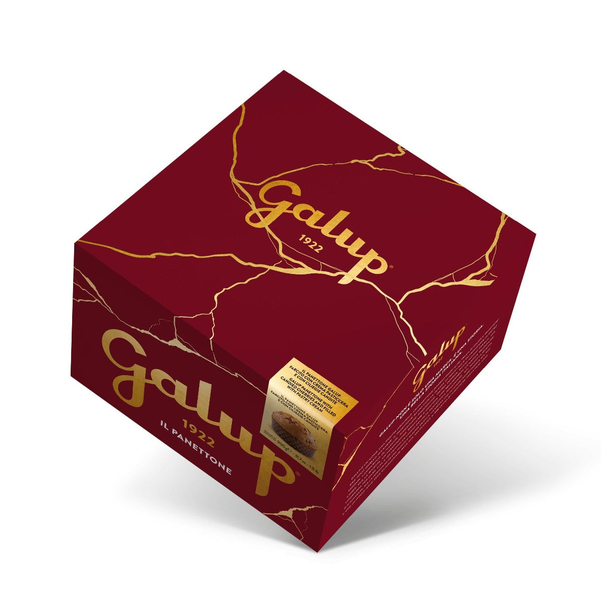 PANETTONE GALUP CON CILIEGIE CANDITE FARCITO CON CREMA PASTICCERA 900G