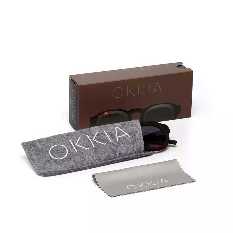 OCCHIALE DA SOLE MODELLO ZENO COLORE NERO OKKIA