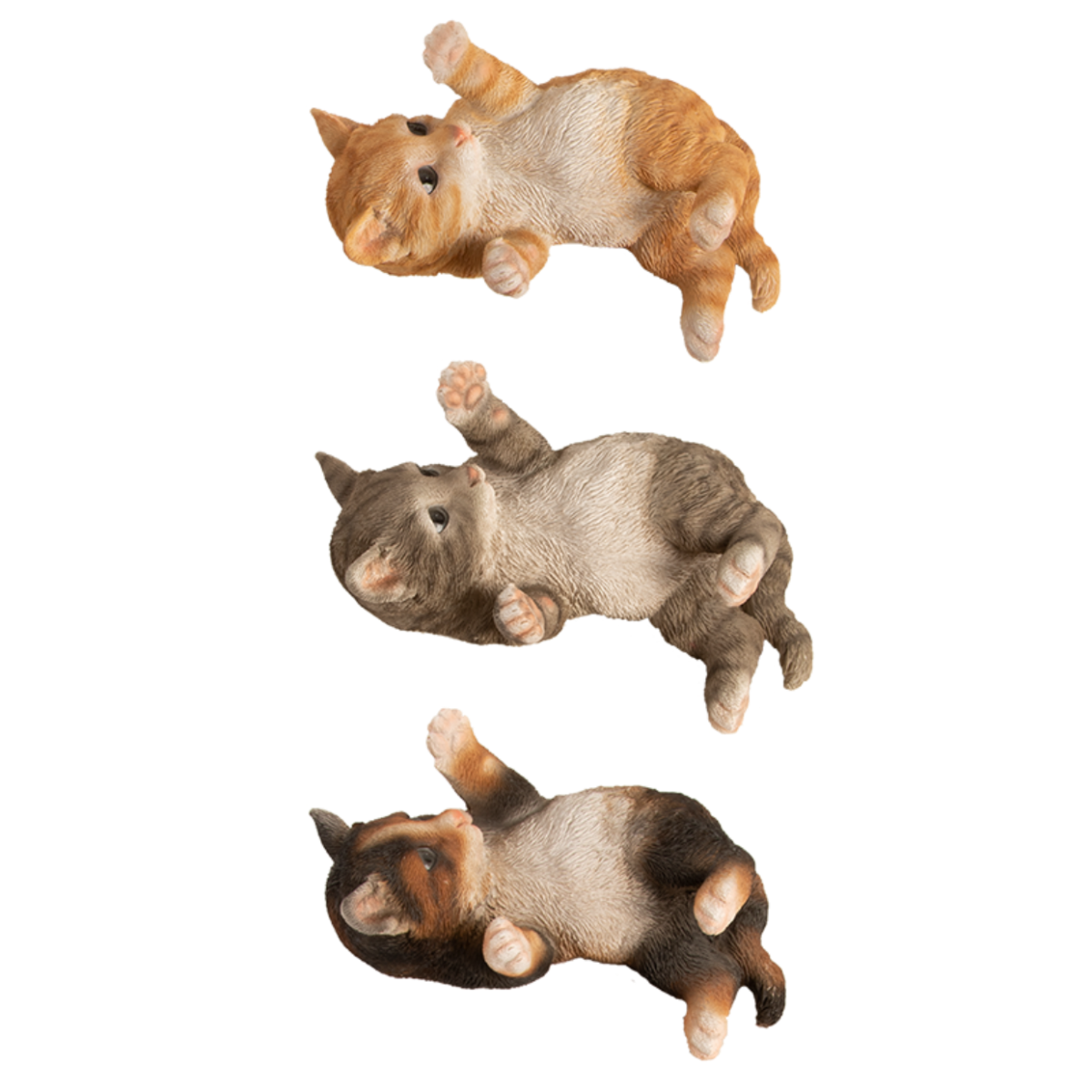GATTINO IN RESINA CHE GIOCA DISTESO ASSORTITO