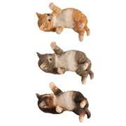 GATTINO IN RESINA CHE GIOCA DISTESO ASSORTITO