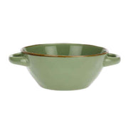 CIOTOLA DA ZUPPA CON MANICI VERDE OLIVA 14CM