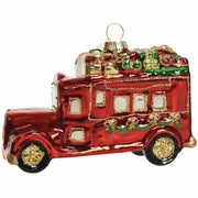 PENDENTE IN VETRO CAMIONCINO ROSSO H10CM