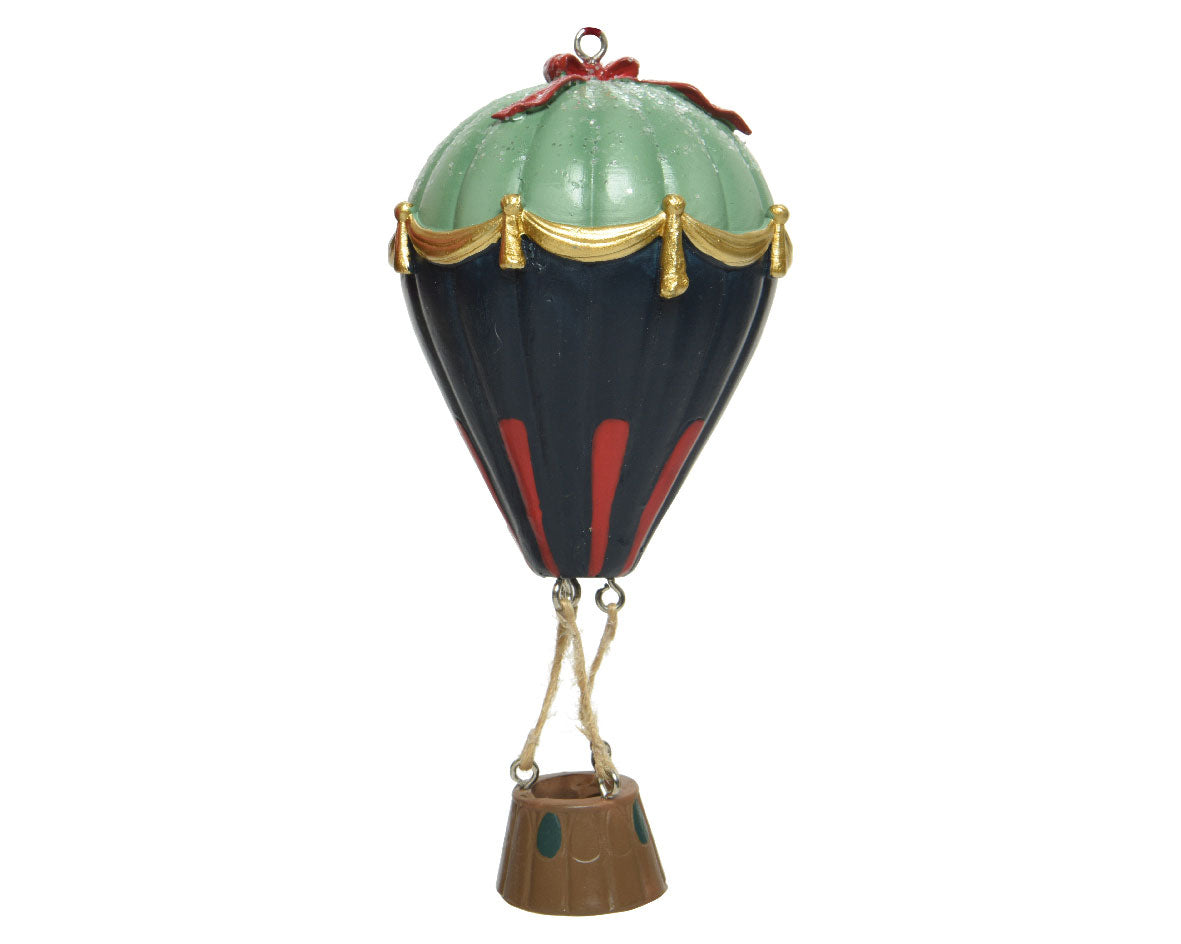 MONGOLFIERA BLU H.80CM CON GLITTER APPENDIBILE