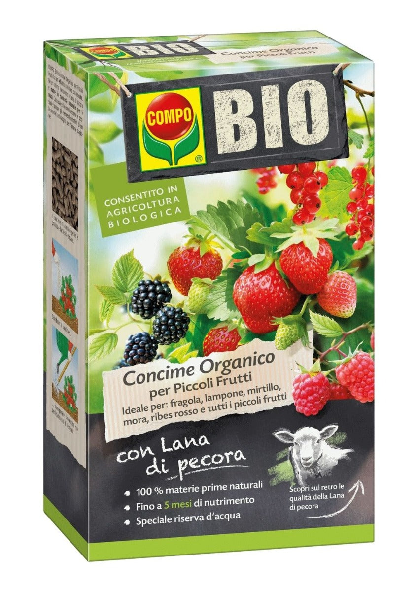 CONCIME PER PICCOLI FRUTTI CON LANA DI PECORA 750GR