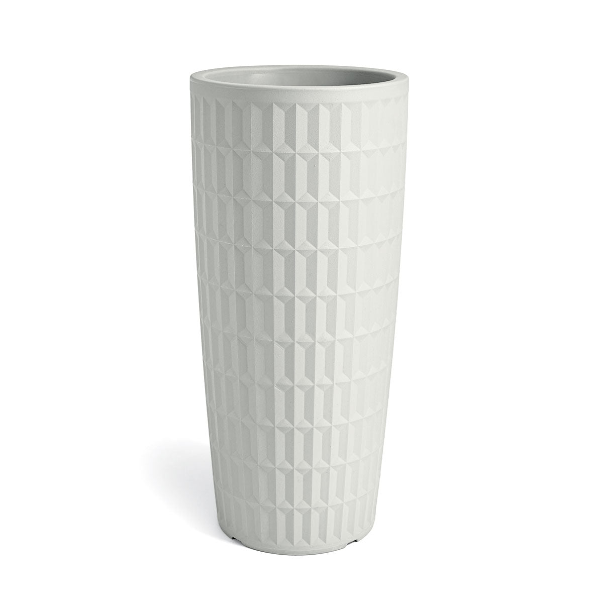 VASO CACHE-POT ROTONDO ALTO TYLE BIANCO H85CM