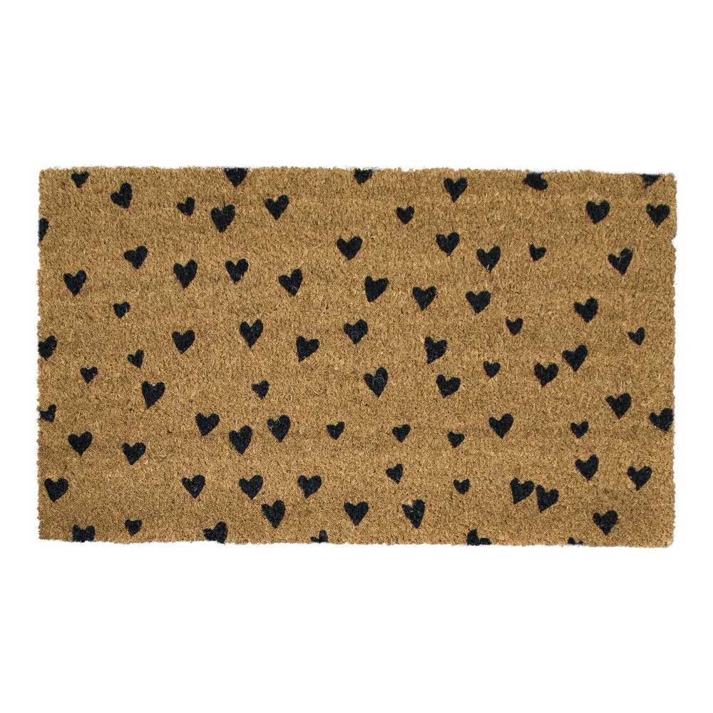 ZERBINO CON CUORI IN FIBRA DI COCCO 75X45X2CM