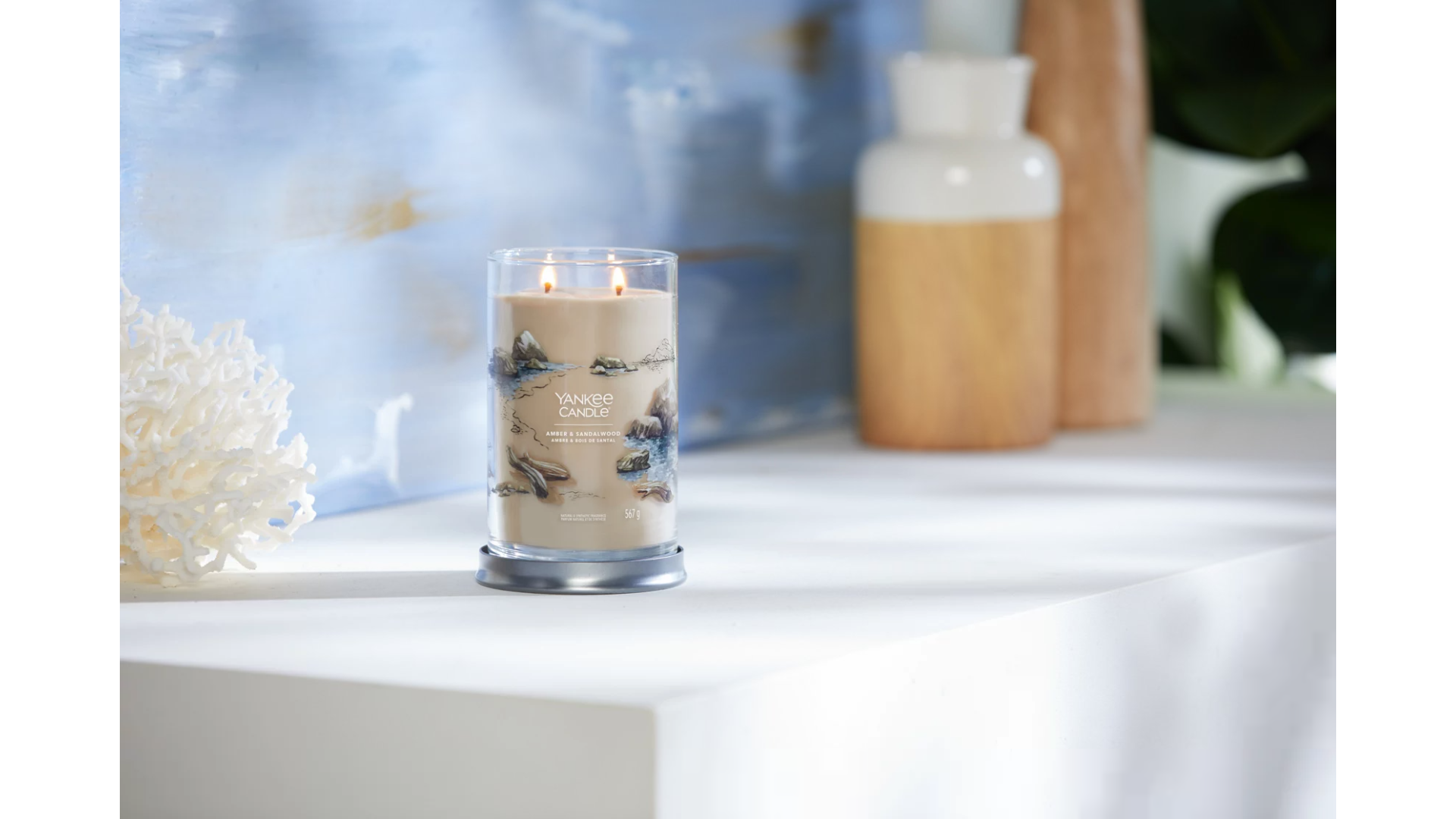 CANDELA TUMBLER GRANDE AMBER & SANDALWOOD