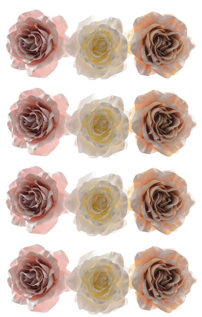 OFFERTA 12 FIORI CON CLIP 14X8,5CM COLORE ASSORTITO