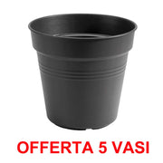 OFFERTA 5 VASO GREEN BASICS GROWPOT 13CM LIVING BLACK