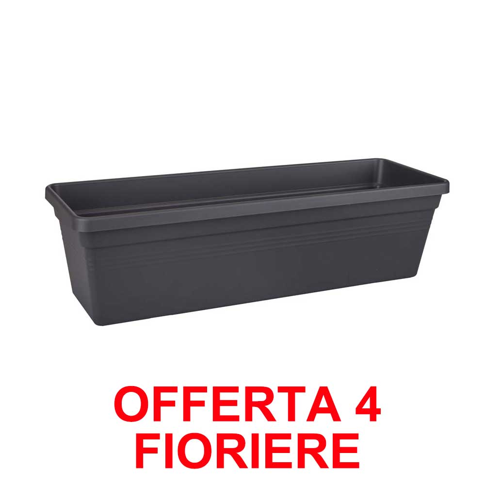 OFFERTA 4 FIORIERA GREEN BASICS TROUGH 50CM LIVING BLACK