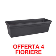 OFFERTA 4 FIORIERA GREEN BASICS TROUGH 50CM LIVING BLACK