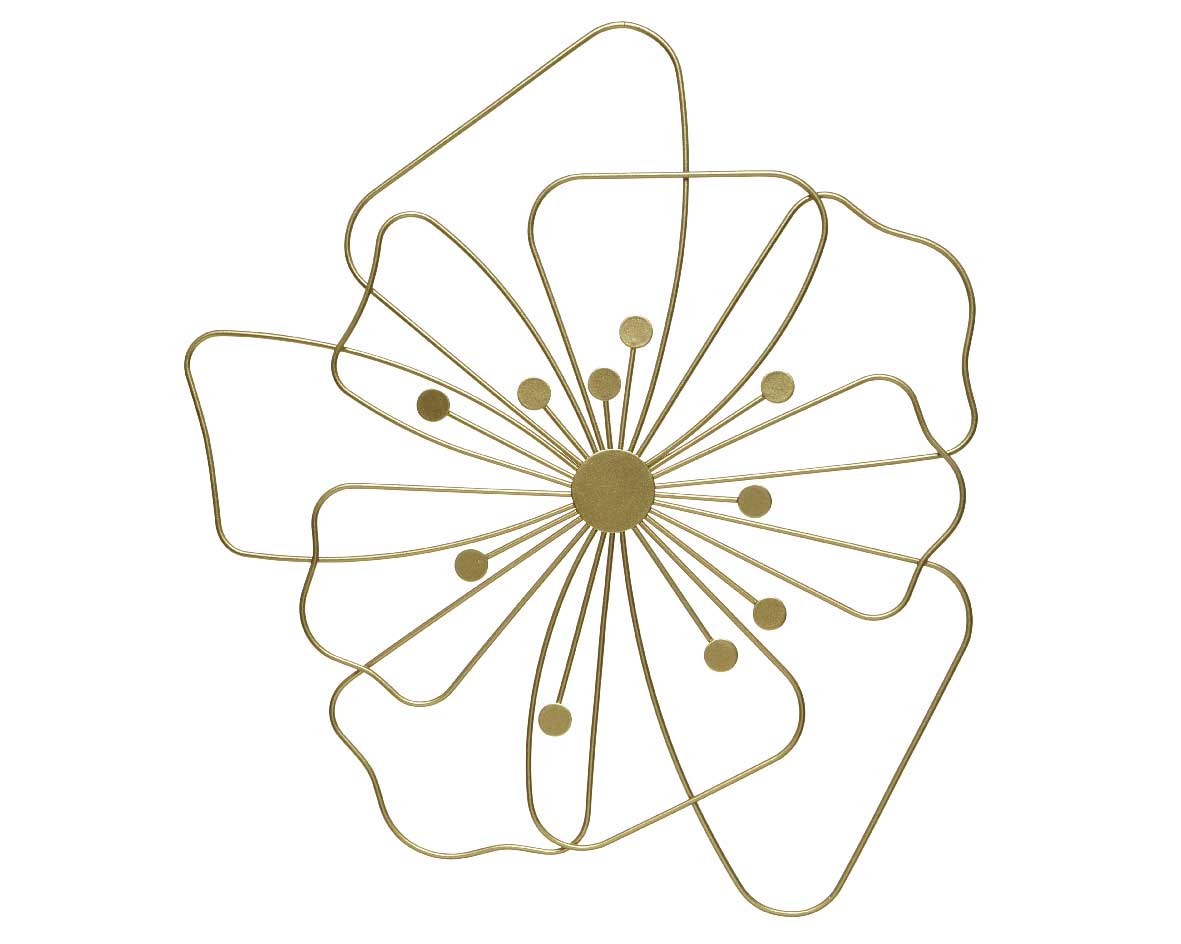 FIORE APPENDIBILE IN METALLO COLOR ORO 38X42CM