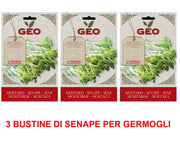 3 CONFEZIONI DI SEMI BIO DI SENAPE PER GERMOGLI 50GR