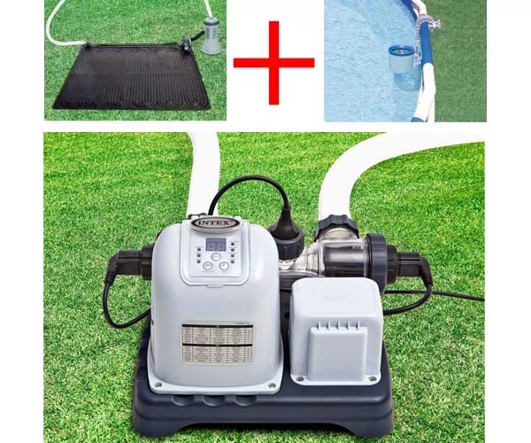 OFFERTA GENERATORE CLORO CLORINATORE PER PISCINE FINO A 56800 LITRI + SKIMMER + PANNELLO SOLARE