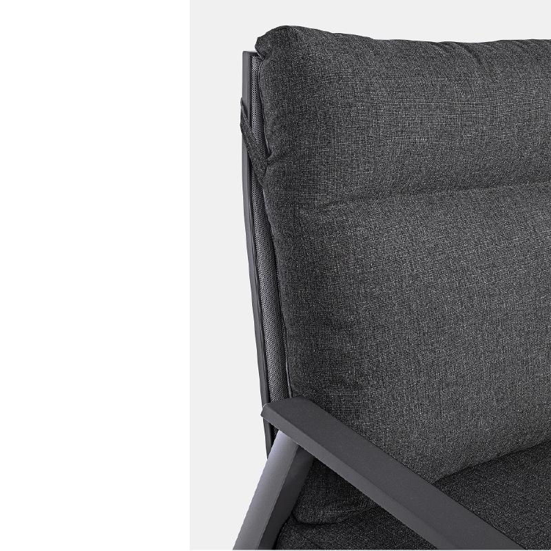 SALOTTO KLEDI DIVANO 2 POSTI + 2 POLTRONE + TAVOLINO ANTRACITE