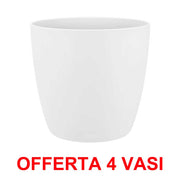 OFFERTA 4 VASO BRUSSELS ROUND 25CM WHITE