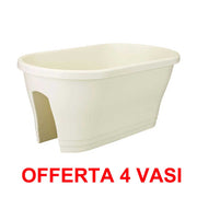 OFFERTA 4 VASO CORSICA FLOWER BRIDGE 60CM WHITE