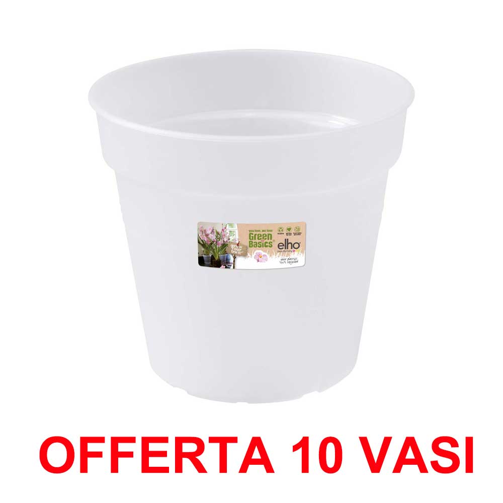 OFFERTA 10 VASO ORCHIDEE GREEN BASICS ORCHID 15CM TRASPARENTE