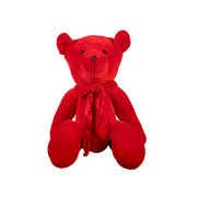 ORSO PELUCHE IN VELLUTO ROSSO 40 CM