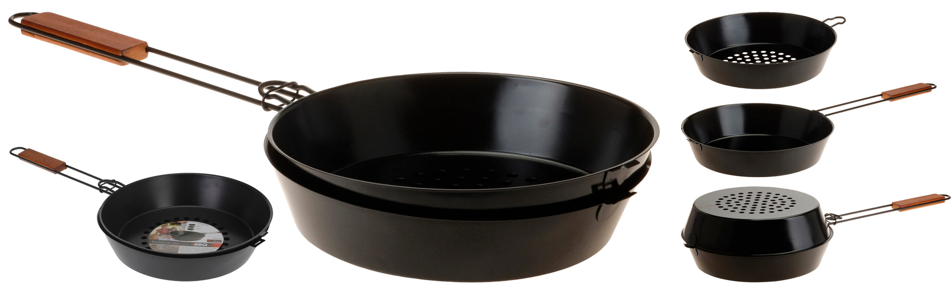 PADELLA BBQ CON COPERCHIO DIA 24/28.5 X H6CM