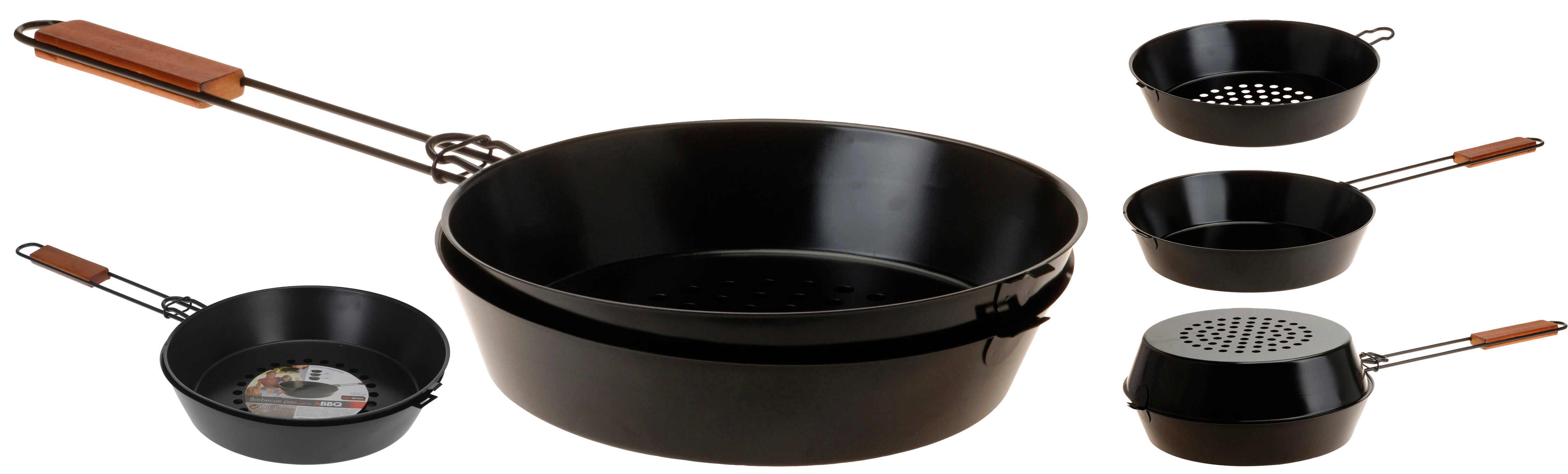 PADELLA BBQ CON COPERCHIO DIA 24/28.5 X H6CM