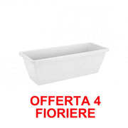 OFFERTA 4 FIORIERA BARCELONA TROUGH 40CM BIANCO
