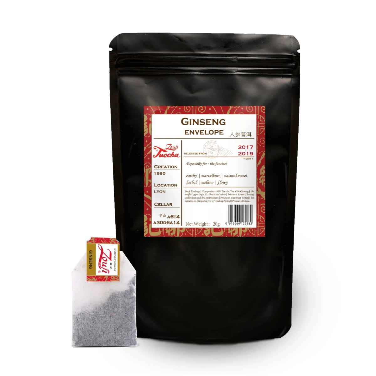 TE' GINSENG TUOCHA TEABAGS YUNNAN TUOCHA ZOUJI 20GR