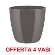OFFERTA 4 VASO BRUSSELS DIAMOND ROUND 16CM OYSTER PEARL