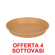 OFFERTA 4 SOTTOVASO GREEN BASICS GROWPOT SAUCER 22CM MILD TERRA