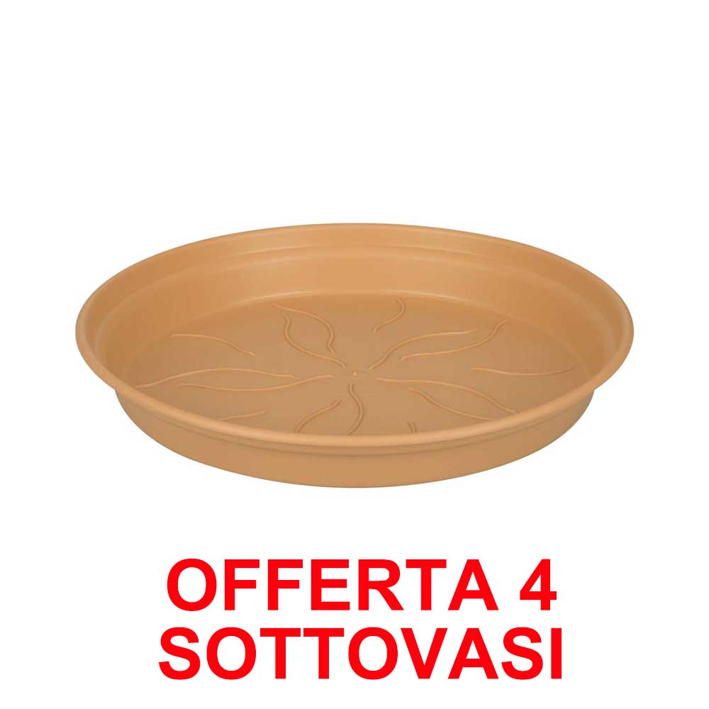 OFFERTA 4 SOTTOVASO GREEN BASICS GROWPOT SAUCER 25CM MILD TERRA