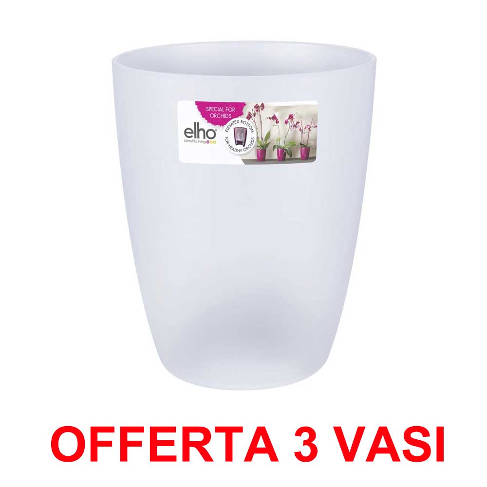 OFFERTA 3 VASO ORCHIDEE BRUSSELS ORCHID HIGH 12,5CM TRANSPARENT