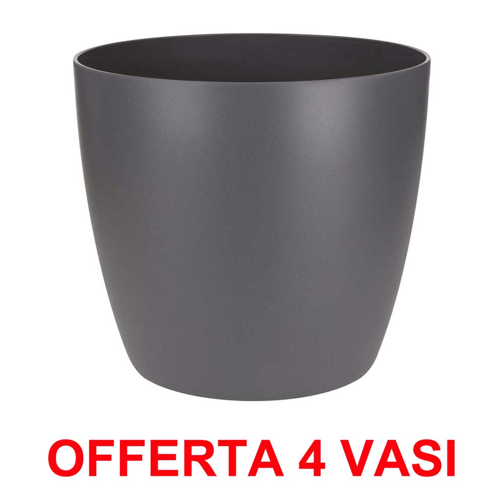 OFFERTA 4 VASO BRUSSELS ROUND MINI 10,5CM ANTHRACITE