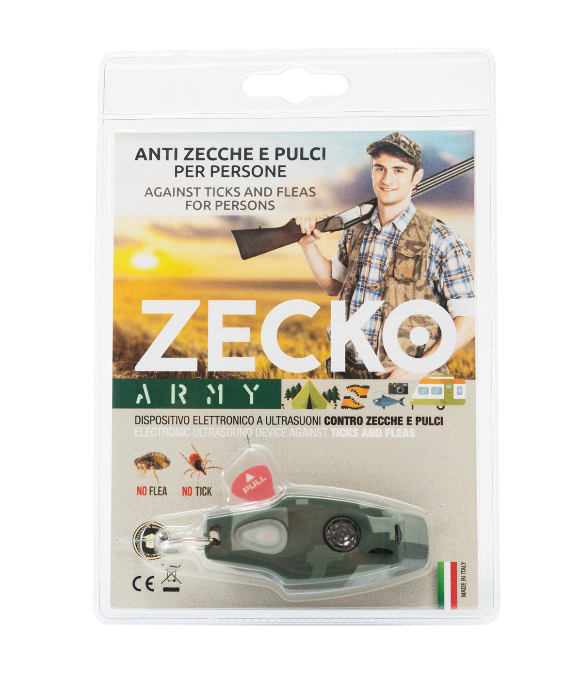 ZECKO DISPOSITIVO ANTI ZECCHE E PULCI PER PERSONE COLORE A SCELTA