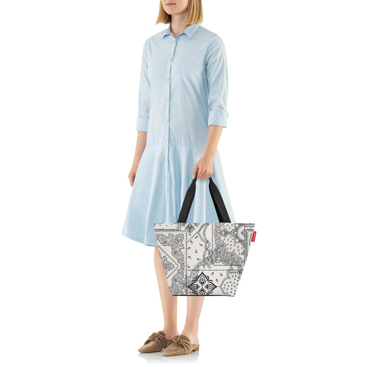 BORSA PER LA SPESA SHOPPER M BANDANA WHITE